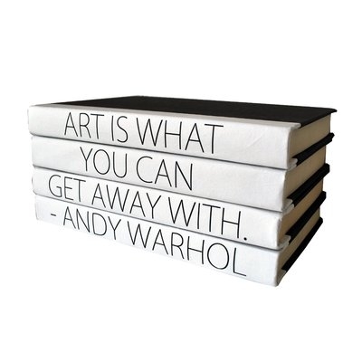 Art Quote Stack 4 Piece Decorative Book Set - Andy Warhol - Image 1