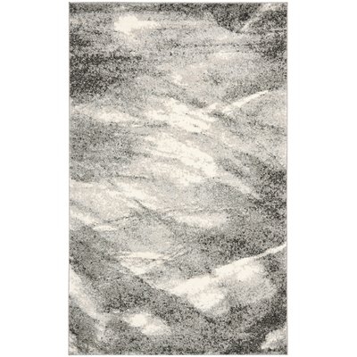 Kruse Abstract Gray/Ivory Area Rug - Image 0