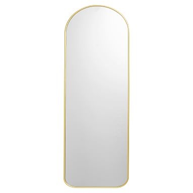 Metal Framed Full Length Mirror, Brass - Image 0