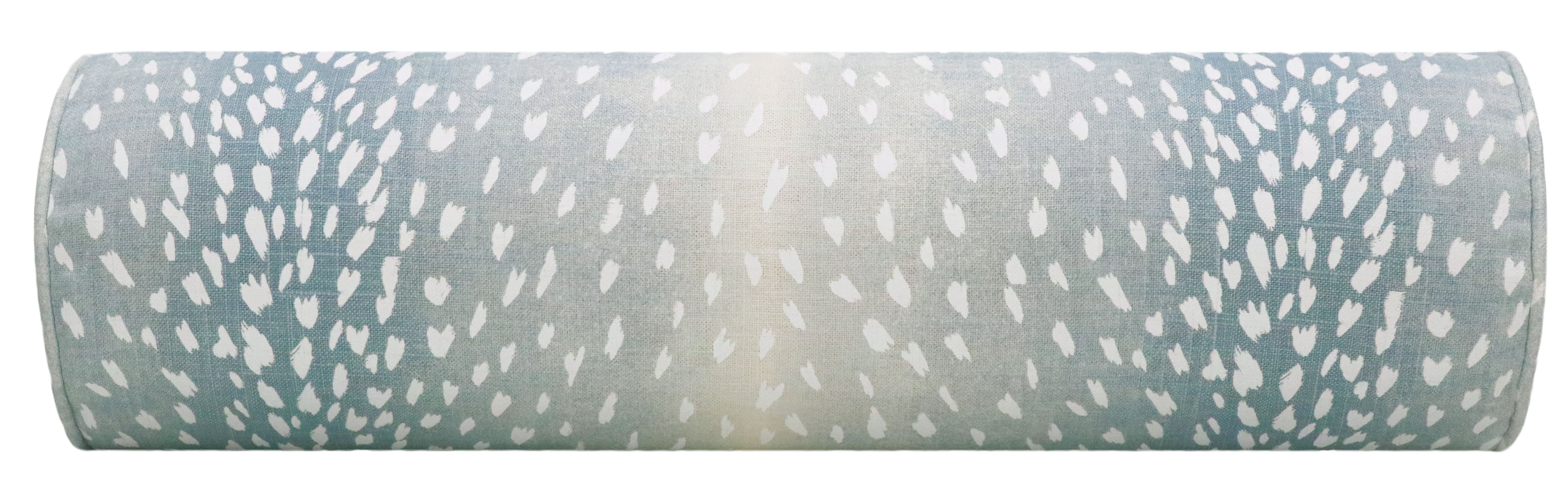 The Little Bolster :: Antelope Linen Print // Spa Blue - 6" X 22" - Image 0
