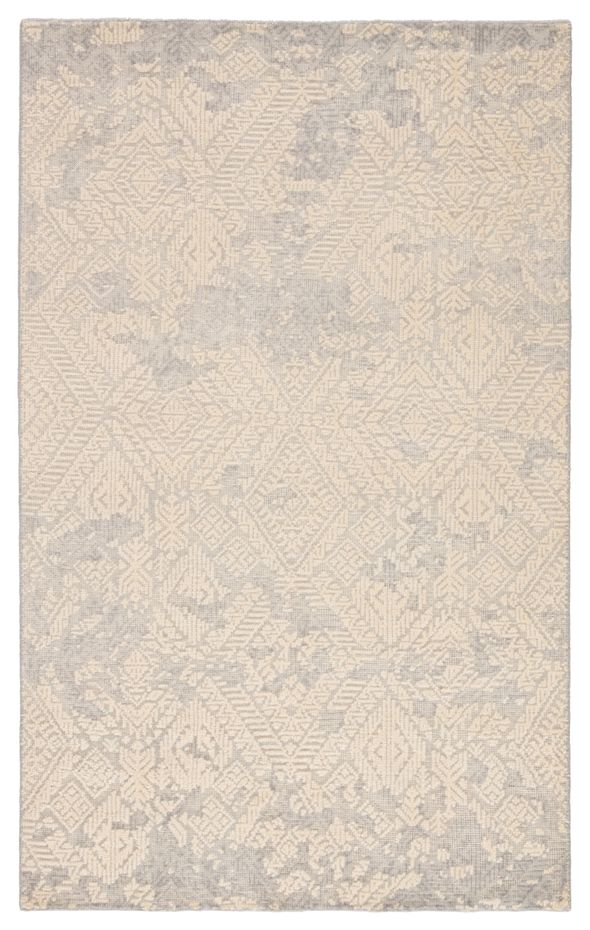 Castleton Hand-Knotted Tribal Gray/ Ivory Area Rug (8'10"X12') - Image 0