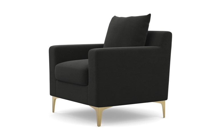 Sloan Petite Chair with Shadow Fabric and Brass Plated legs - Image 4