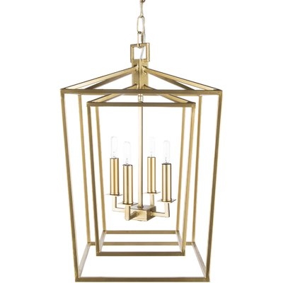 Susanna Transitional 4-Light Lantern Chandelier, Gold - Image 0