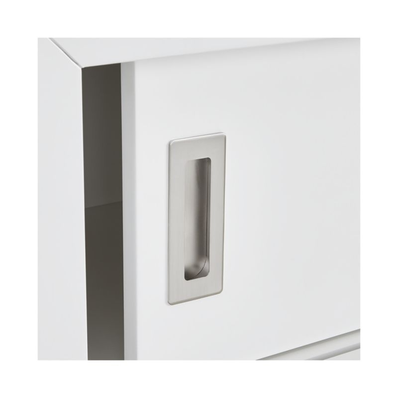 Aspect White 47.5" Floating Cube Shelf with Doors - Image 3