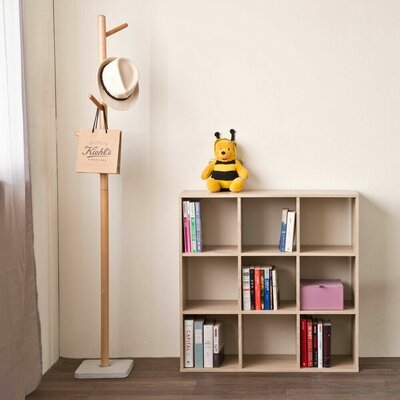 Stackable 9 Cube Organizer Shelf Bookcase Closet Storage Cabinet, Brown - Image 0