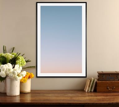 Blue Desert Sky Framed Print by Jane Wilder, 11 x 13", Wood Gallery Frame, Espresso, Mat - Image 3