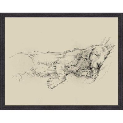 'Dog Days III' Framed Drawing Print - Image 0
