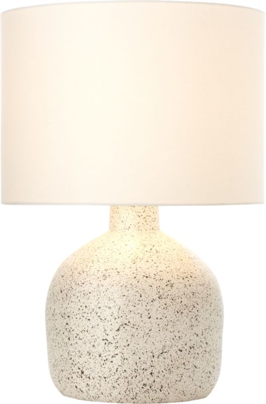 Largo Speckled White Ceramic Table Lamp - Image 3