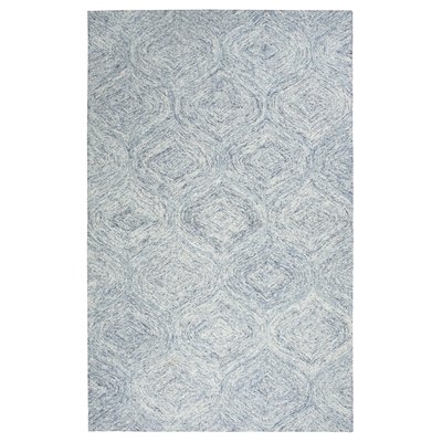 Pershing Hand-Tufted Wool Blue Area Rug - Image 0