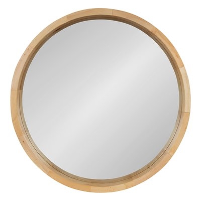 Loftis Round Wood Frame Wall Mirror - Image 0