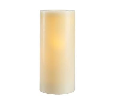 Standard Flameless Wax Candle, 6"x14" - Ivory - Image 0