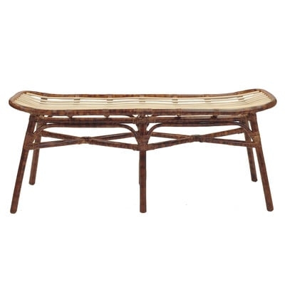 Ayanna Wicker Bench - Image 0