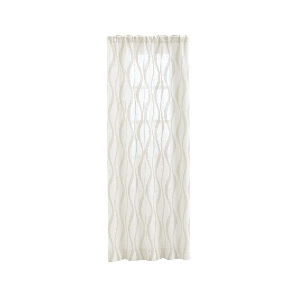 Elester Ivory Sheer Curtain Panel 50"x108" - Image 1
