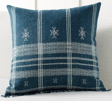 Andre Hand Dyed Pillow Cover, 24", Blue Multi - Image 0