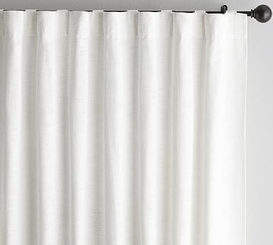 Seaton Textured Cotton Curtain, 50 x 108", White - Image 0