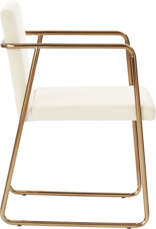 rouka white velvet chair - Image 5