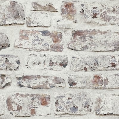 Alvara 34.45' x 20.87" Brick Wallpaper Roll - Image 0