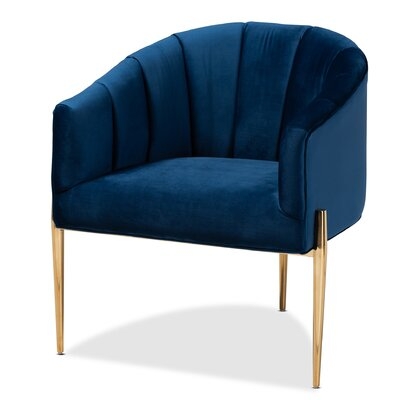 Whiteley Glam and Luxe Velvet Fabric Upholstered Armchair - Image 0