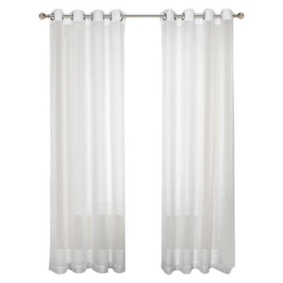 Ortley Crushed Voile Solid Sheer Grommet Curtain Panel Pair - Image 0