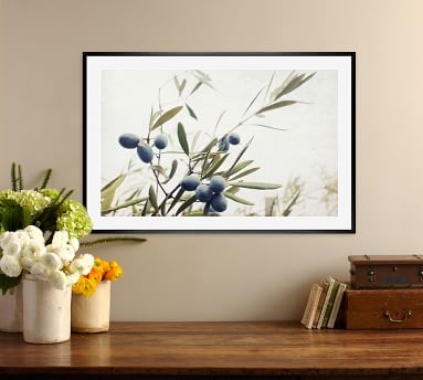 Olive Branches Paper Print by Lupen Grainne, 42 x 28", Wood Gallery, Black, Mat - Image 1