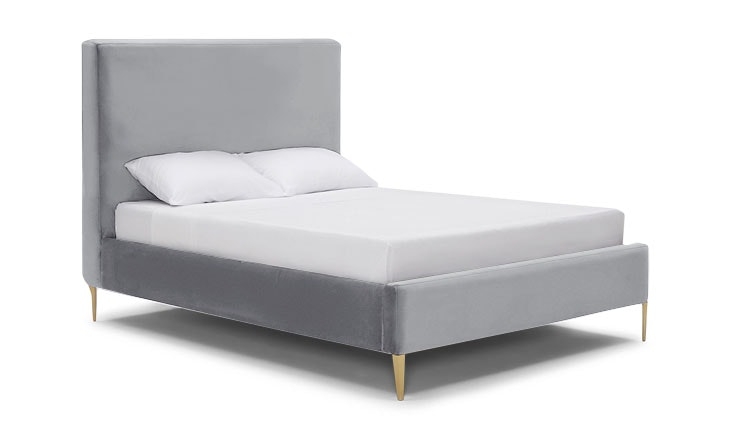 Gray Oliff Mid Century Modern Bed - Essence Ash - Eastern King - Image 0