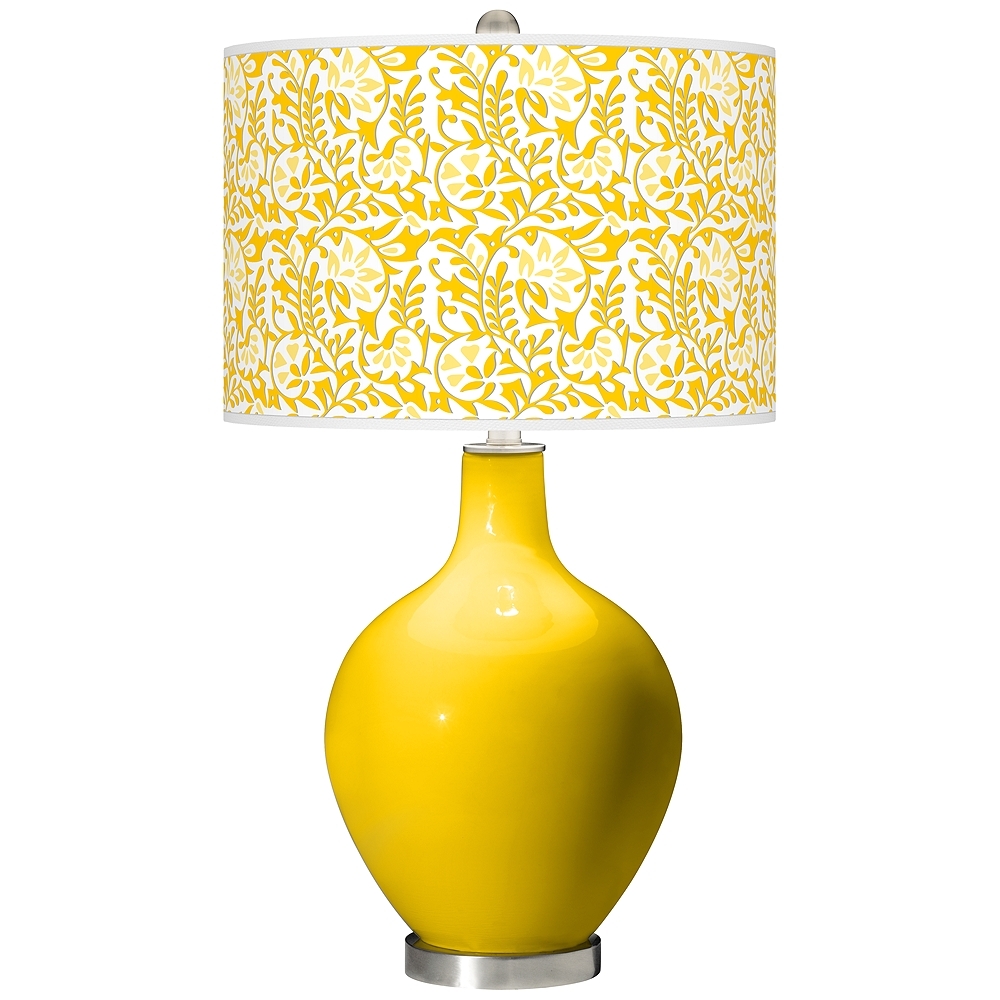 Color Plus Ovo 28 1/2" High Gardenia Shade Citrus Yellow Table Lamp - Image 0