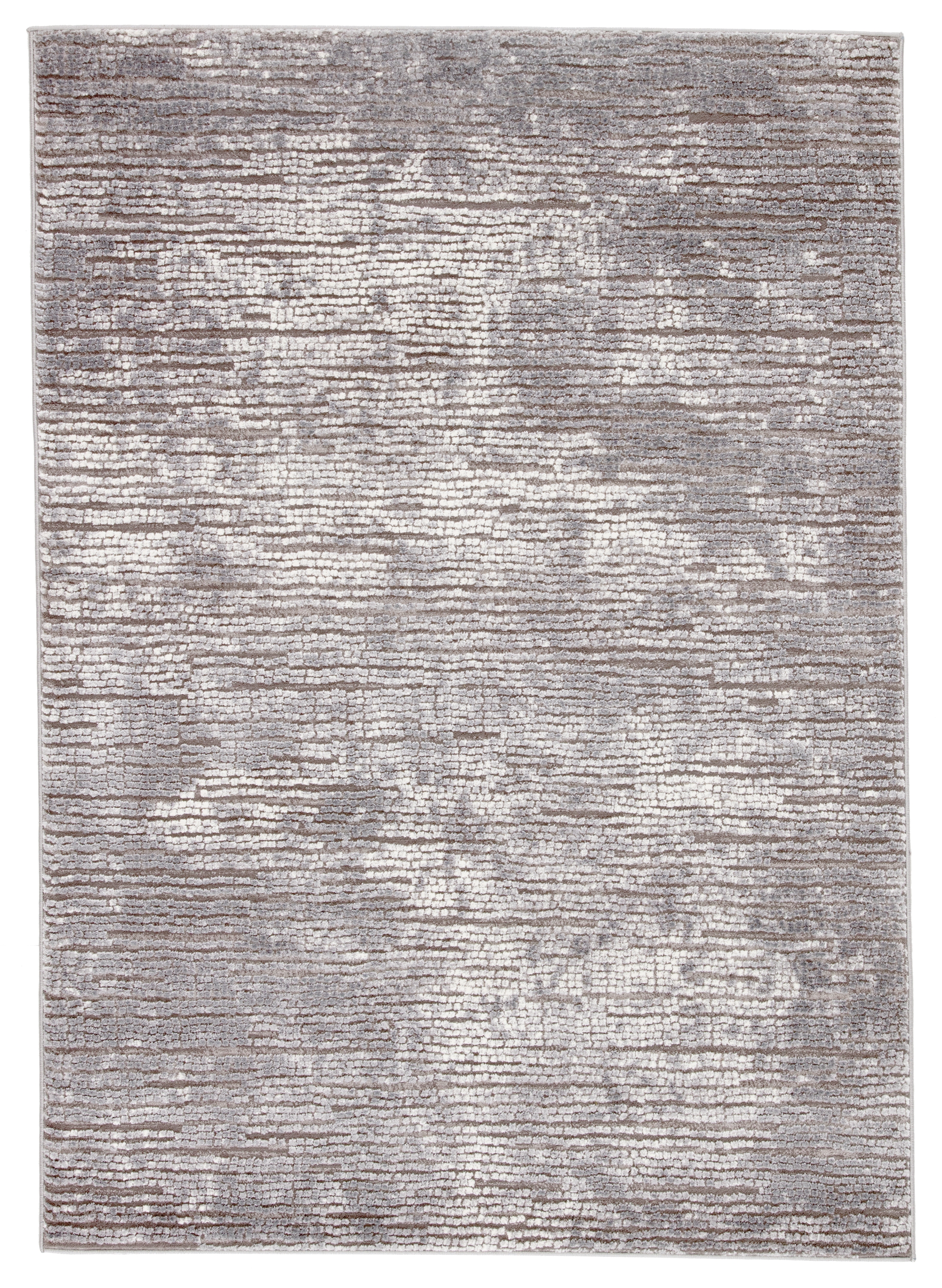 Violen Abstract Gray/ White Area Rug (7'10"X10'2") - Image 0