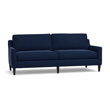 Beverly Upholstered Grand Sofa 90", Polyester Wrapped Cushions, Performance Everydayvelvet(TM) Navy - Image 0
