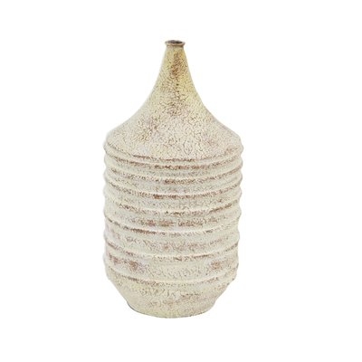 Florham Traditional Narrow-Neck Distressed Table Vase - Image 1