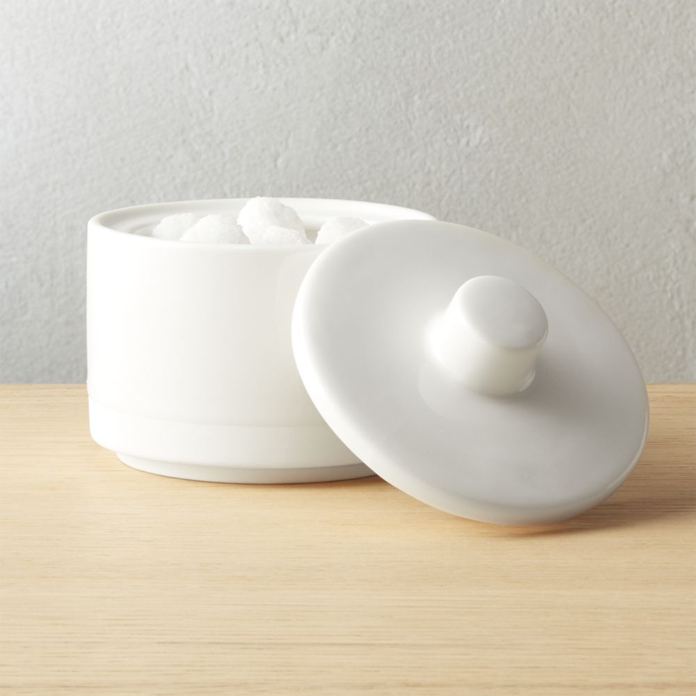 Chantilly White Sugar Bowl with Lid - Image 0