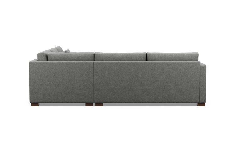 Charly Corner Sectional with Grey Plow Fabric and Oiled Walnut legs - Image 2