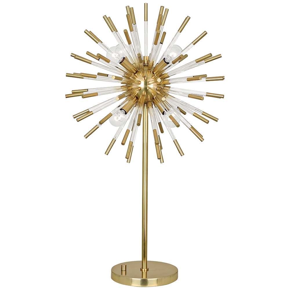Robert Abbey Andromeda Modern Brass Sphere Table Lamp - Style # 41P93 - Image 0