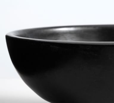 Orion Handcrafted Terra Cotta Bowl, Black, Large - Image 3