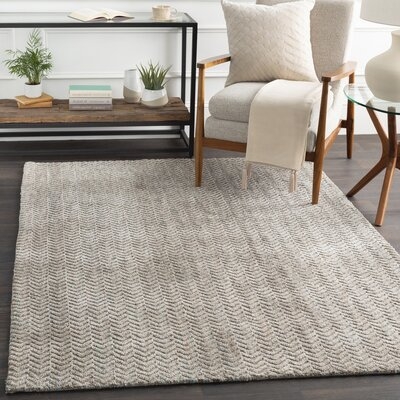 Ryleigh Striped Hand-Tufted Taupe/Blue Area Rug - Image 0