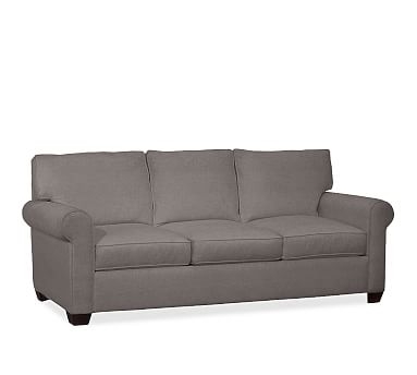 Buchanan Roll Arm Upholstered Grand Sofa 93.5", Polyester Wrapped Cushions, Performance Slub Cotton Metal Gray - Image 2
