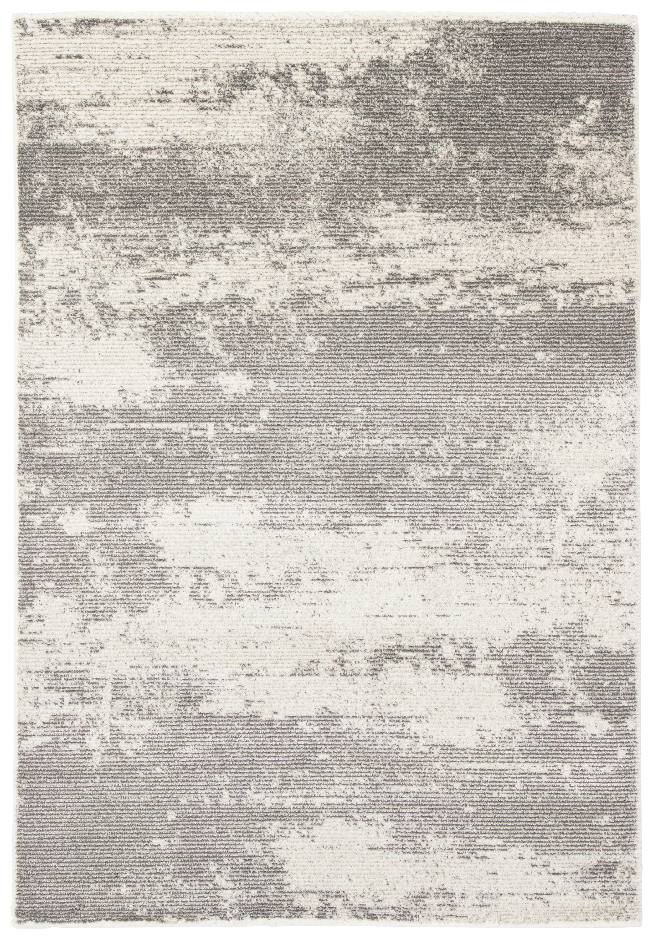 Discovery Abstract Gray/ White Area Rug (9'2" X 12'10") - Image 0