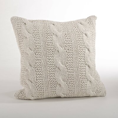 Bengta Cable Knit Cotton Throw Pillow - Image 0