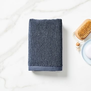 Organic Textured Towel, Hand Towel, Granite Blue - Image 0