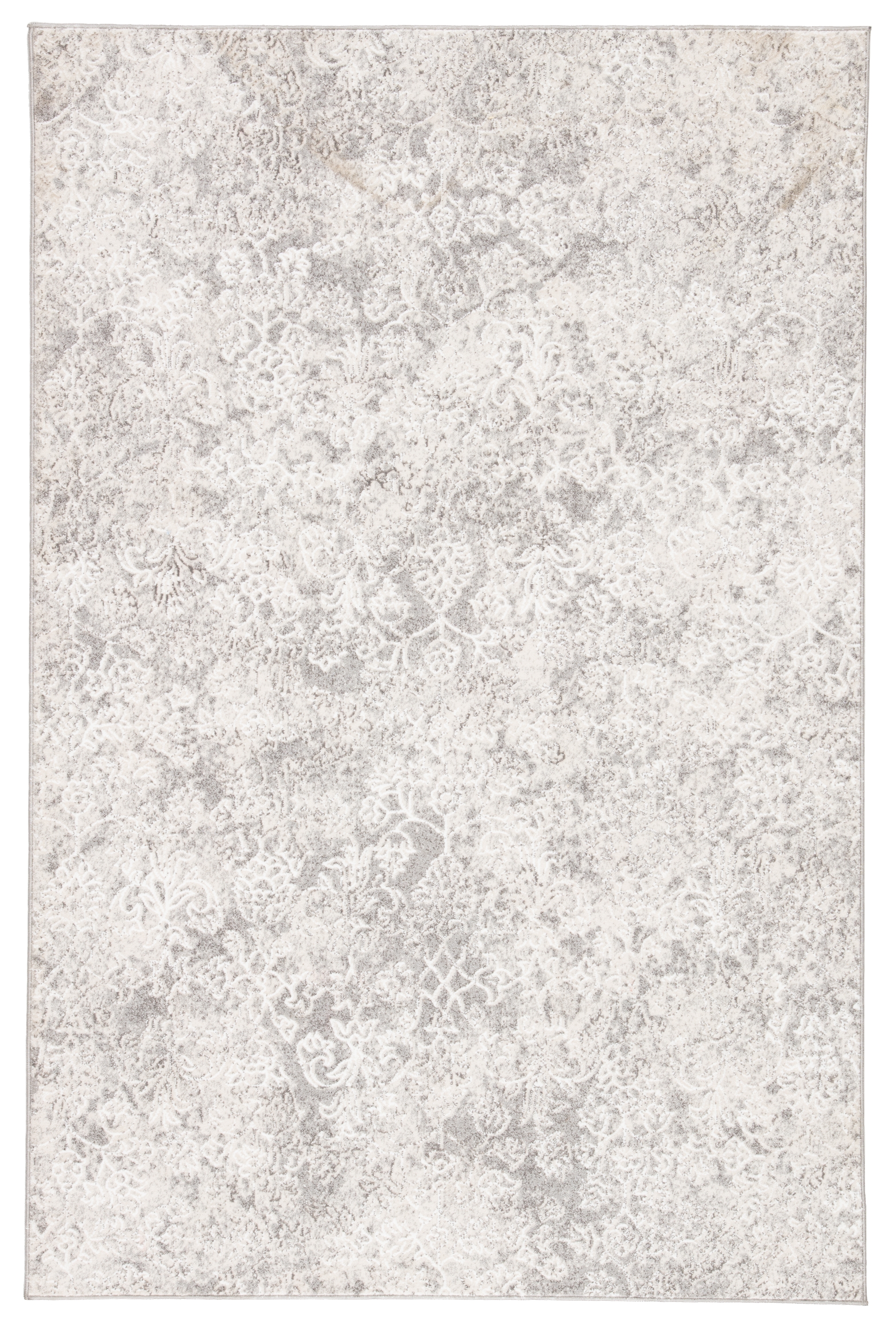 Gorge Damask White/ Light Gray Area Rug (8'10"X12') - Image 0