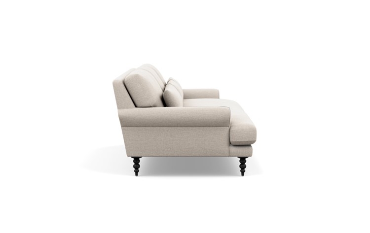 Maxwell Sofa with Linen Fabric and Matte Black legs - Image 2