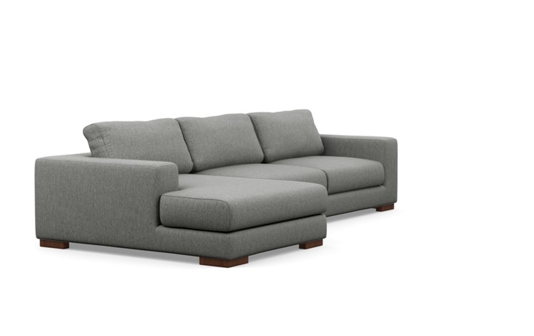 Henry Chaise Sectional with Plow Fabric and Oiled Walnut legs - Image 1