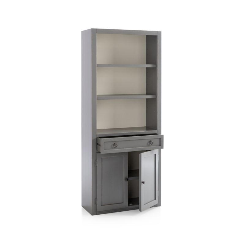 Cameo Grey Middle Storage Bookcase - Image 3