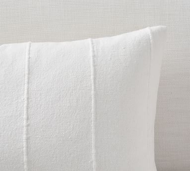 Mudcloth Flax Lumbar Pillow Cover, 16x26", Ivory - Image 2