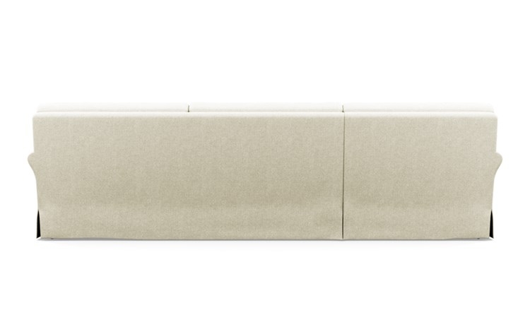 Maxwell Slipcovered Left Sectional with White Vanilla Fabric and Oiled Walnut with Brass Cap legs - Image 3