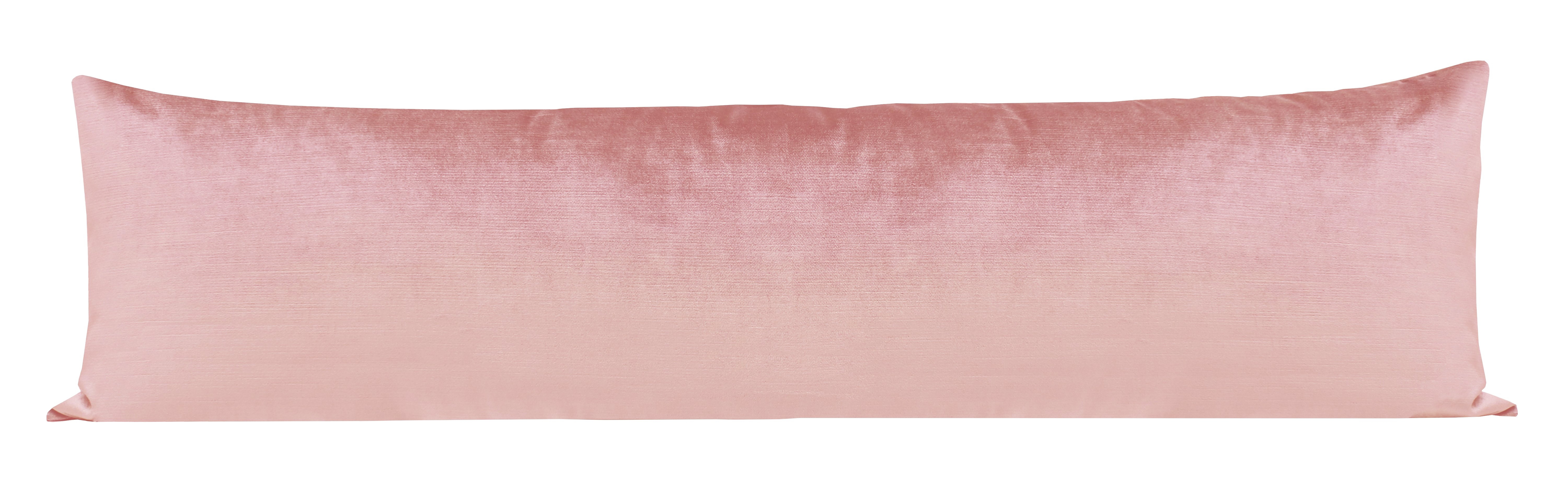 THE XL LUMBAR :: FAUX SILK VELVET // PINK PEONY - 14" X 48" - Image 1