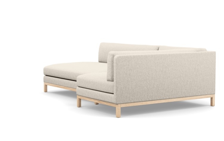 Jasper Chaise Sectional with Wheat Fabric and Natural Oak legs - Image 4
