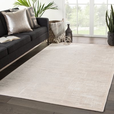 Frannie Abstract Beige Area Rug - Image 0