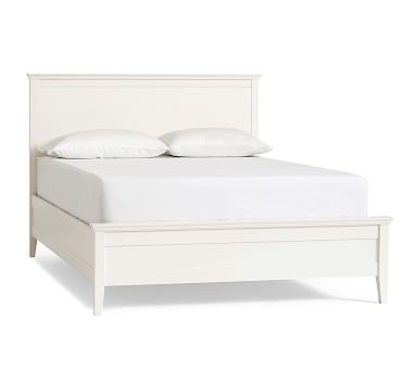 Clara Solid Wood Bed, Queen, Sky White - Image 1