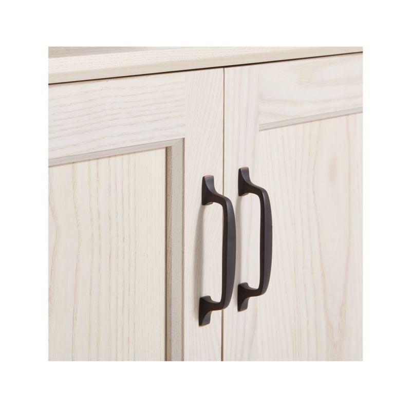 Ainsworth Cream 85" Media Console with Glass/Wood Doors - Image 4