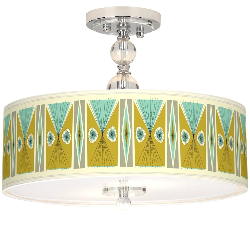 Vernaculis III Giclee 16" Wide Semi-Flush Ceiling Light - Image 0